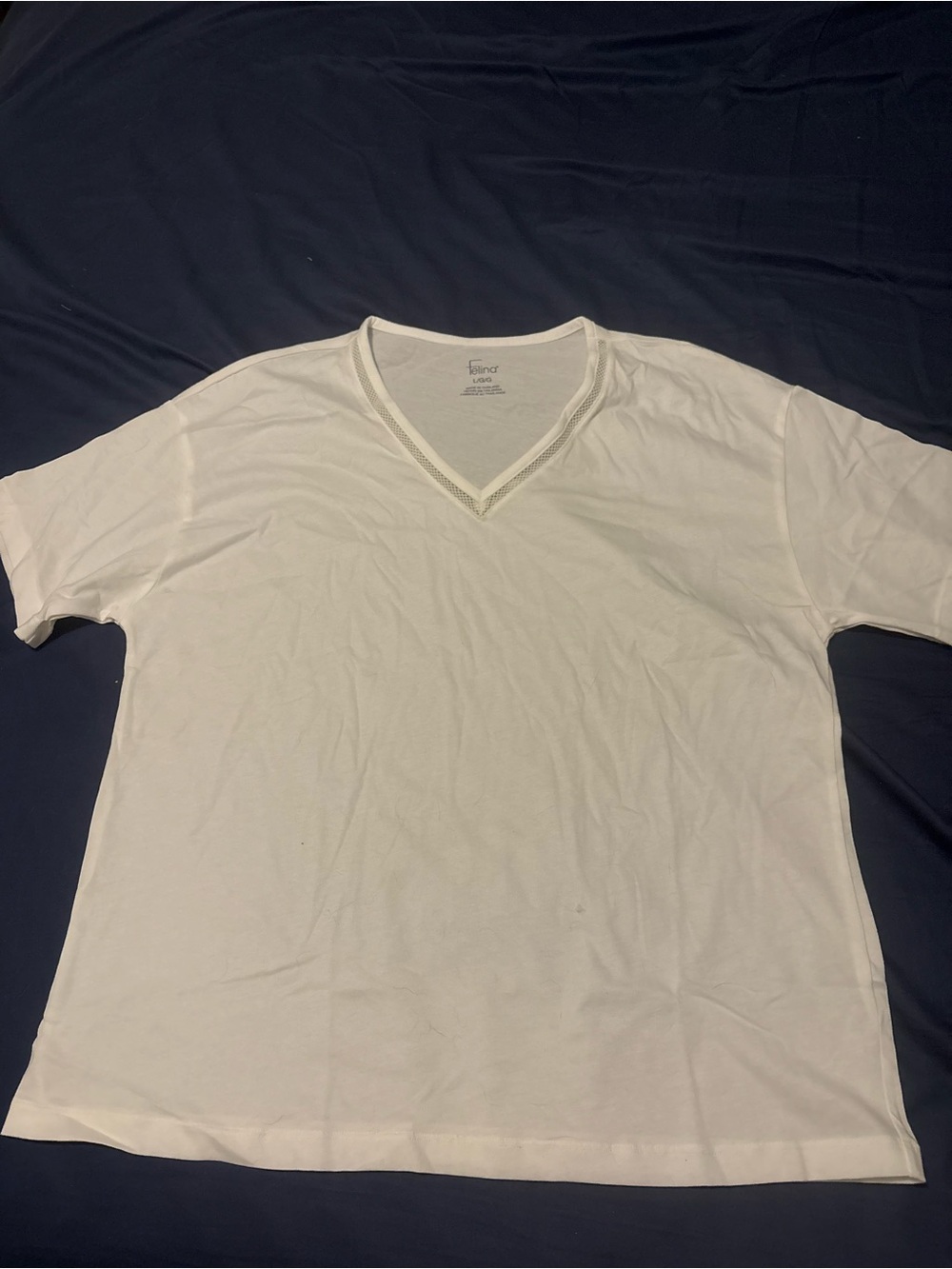 Felina White V-Neck Short Sleeve Women’s Tee